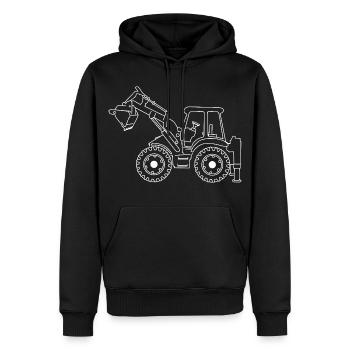 Bagger - Männer Premium Bio Hoodie - Schwarz - Vorne - Nico (187cm)