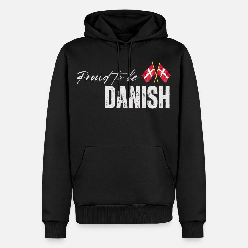 Fier Danois, j’adore le Danemark - Sweat à capuche Premium bio Homme - noir
