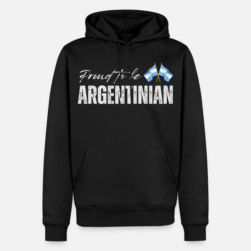 Stolzer Argentinier, ich liebe Argentinien - Männer Premium Bio Hoodie - Schwarz