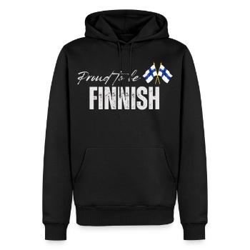 Stolzer Finne, ich liebe Finnland - Männer Premium Bio Hoodie - Schwarz - Vorne - Nico (187cm)