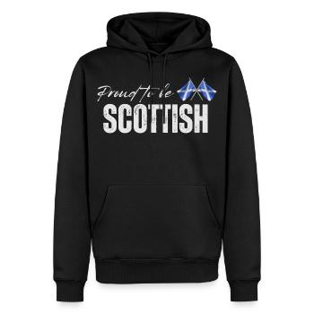 Fier Ecossais, j’adore l’Ecosse - Sweat à capuche Premium bio Homme - noir - Devant - Nico (187cm)