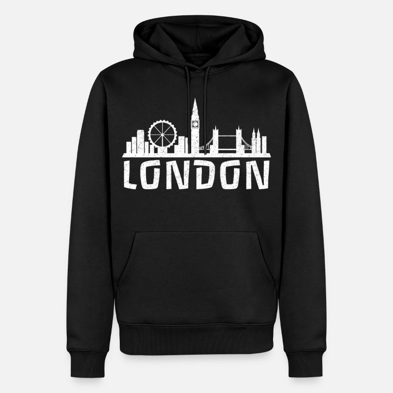 London Calling - Männer Premium Bio Hoodie - Schwarz