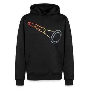 Klarinette Zeichnung - Männer Premium Bio Hoodie - Schwarz - Vorne - Nico (187cm)