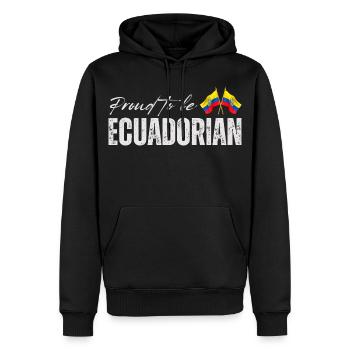 Fierté équatorienne, drapeau équatorien - Sweat à capuche Premium bio Homme - noir - Devant - Nico (187cm)