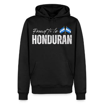 Fierté hondurienne, j’adore le Honduras - Sweat à capuche Premium bio Homme - noir - Devant - Nico (187cm)