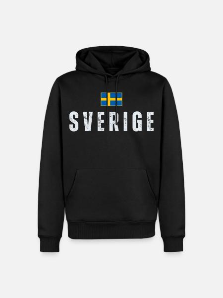 Swedish flag, Swedish patriot - Men’s Premium Organic Hoodie - black