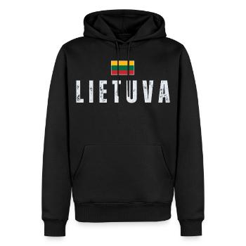 Flagge Litauens, litauischer Patriot - Männer Premium Bio Hoodie - Schwarz - Vorne - Nico (187cm)