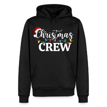 Weihnachts-Crew - Männer Premium Bio Hoodie - Schwarz - Vorne - Nico (187cm)