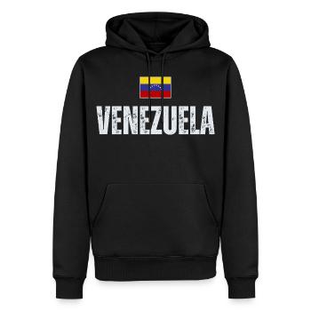 Flagge von Venezuela, hergestellt in Venezuela - Männer Premium Bio Hoodie - Schwarz - Vorne - Nico (187cm)