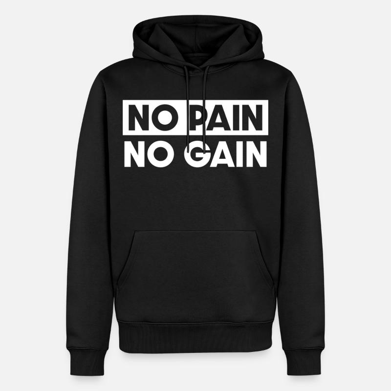 Ohne Fleiß kein Preis - Männer Premium Bio Hoodie - Schwarz