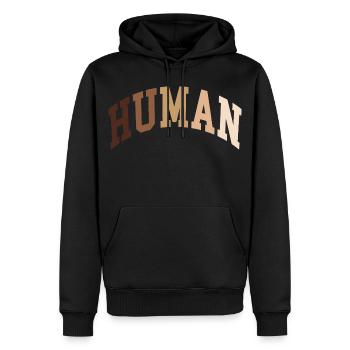 Humain Humain Africain - Sweat à capuche Premium bio Homme - noir - Devant - Nico (187cm)