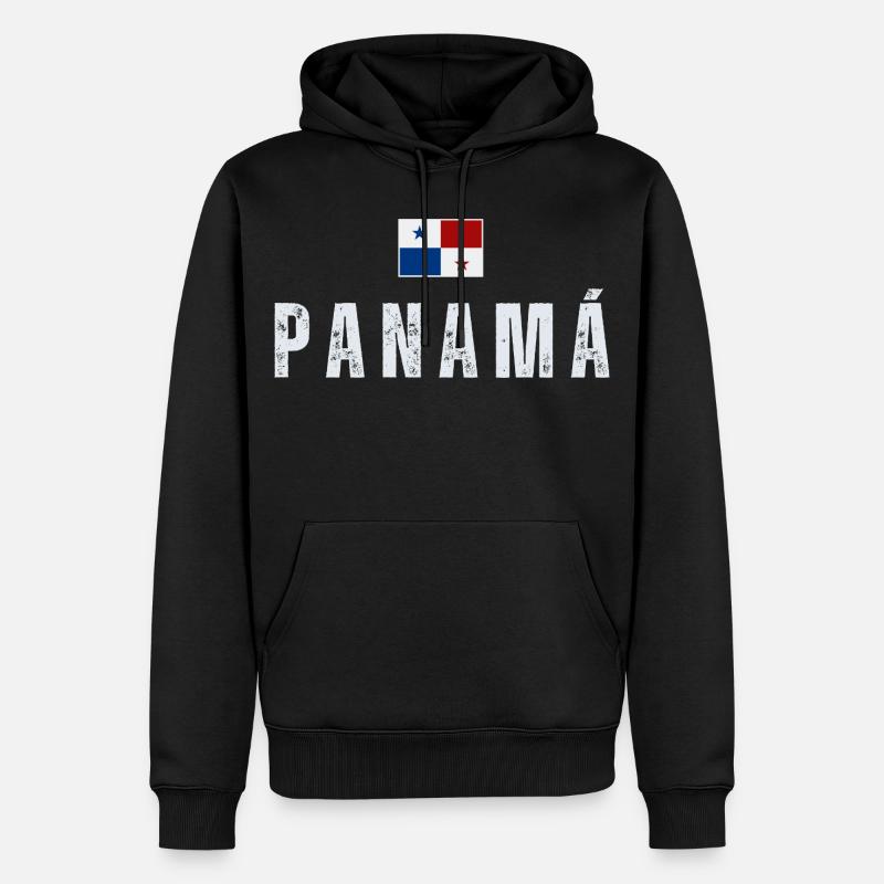 Drapeau du Panama, J’aime le Panama - Sweat à capuche Premium bio Homme - noir