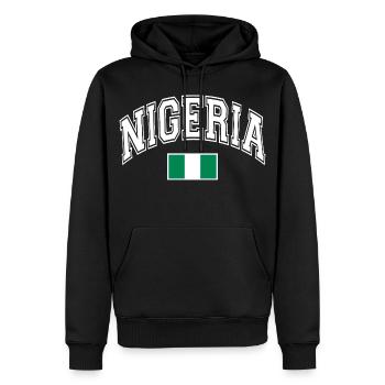 Drapeau du Nigéria - Sweat à capuche Premium bio Homme - noir - Devant - Nico (187cm)