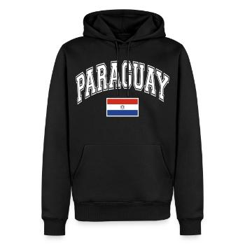 Drapeau du Paraguay - Sweat à capuche Premium bio Homme - noir - Devant - Nico (187cm)