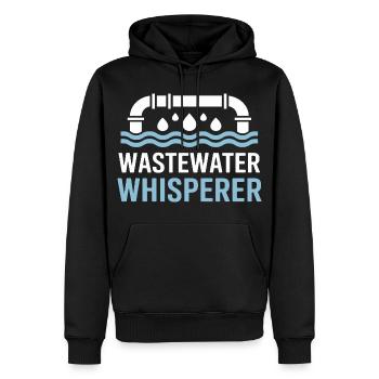 Abwasserflüsterer - Wasseraufbereitung - Männer Premium Bio Hoodie - Schwarz - Vorne - Nico (187cm)