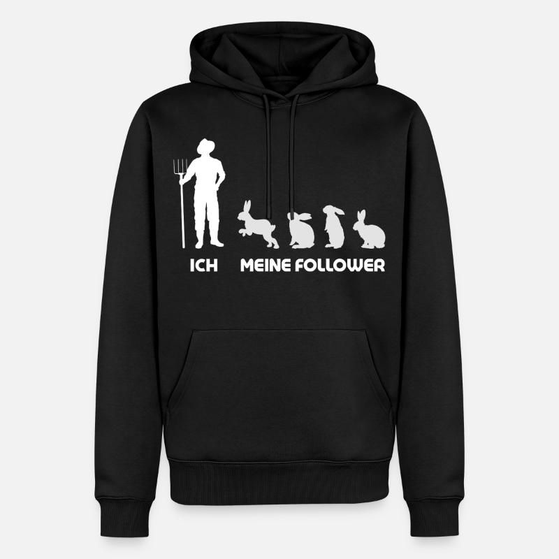 Moi, mes disciples, Rabbit Man - Sweat à capuche Premium bio Homme - noir