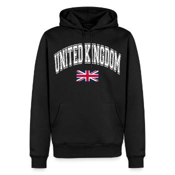United Kingdom Flagge - Männer Premium Bio Hoodie - Schwarz - Vorne - Nico (187cm)