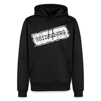 Illustration du paysage urbain de Heidelberg - Sweat à capuche Premium bio Homme - noir - Devant - Nico (187cm)