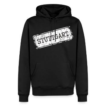 Stuttgart Urban Street Art Design - Sweat à capuche Premium bio Homme - noir - Devant - Nico (187cm)