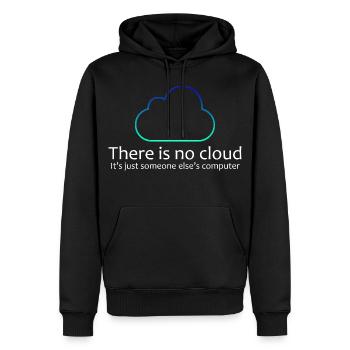 Es gibt kein Cloud-IT-Humor-Shirt - Männer Premium Bio Hoodie - Schwarz - Vorne - Nico (187cm)