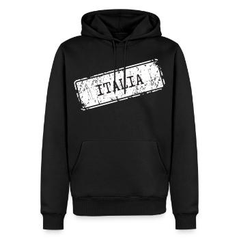 Italia - Sweat à capuche Premium bio Homme - noir - Devant - Nico (187cm)