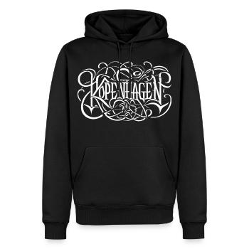Kopenhagen Heavy Metal Headbanger Typografie - Männer Premium Bio Hoodie - Schwarz - Vorne - Nico (187cm)