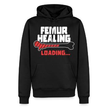 Gebrochener Oberschenkel Femur Healing Loading - Männer Premium Bio Hoodie - Schwarz - Vorne - Nico (187cm)