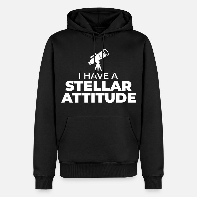 Astronomie Sciences spatiales - Sweat à capuche Premium bio Homme - noir