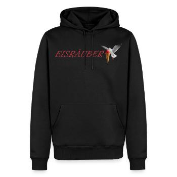 Conception d’un voleur de glace avec mouette volante - Sweat à capuche Premium bio Homme - noir - Devant - Nico (187cm)