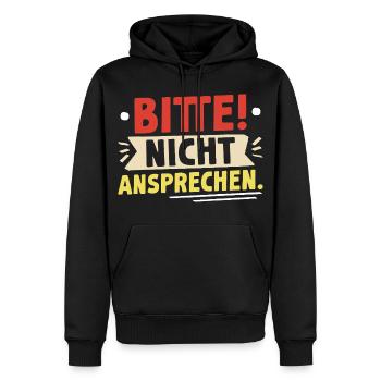 Malle NE PARLEZ PAS Fête de Majorque Drôle - Sweat à capuche Premium bio Homme - noir - Devant - Nico (187cm)