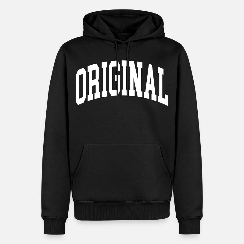 Langue source - Sweat à capuche Premium bio Homme - noir