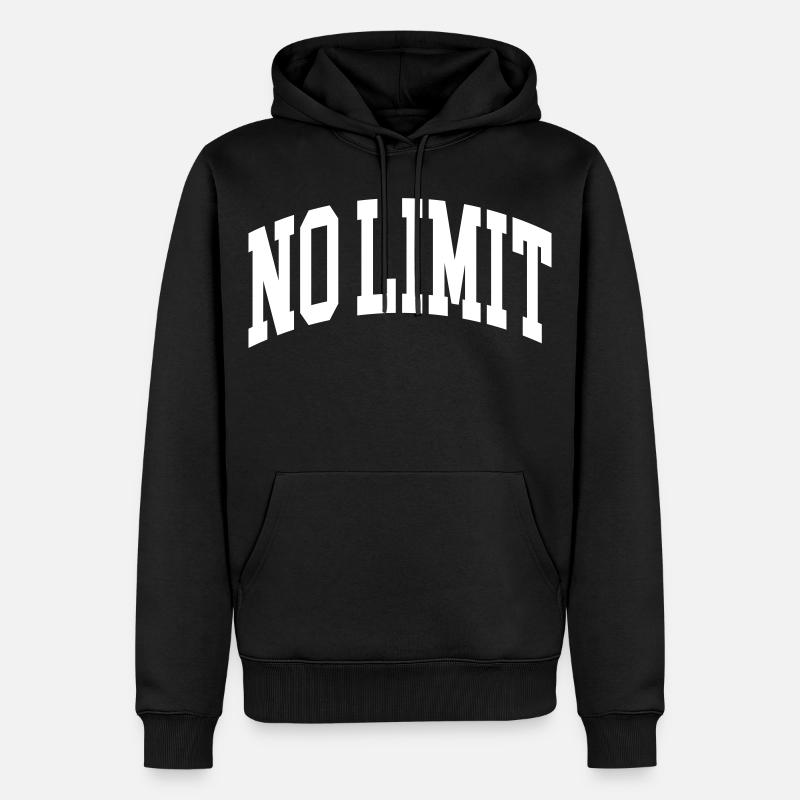 No Limit - Männer Premium Bio Hoodie - Schwarz