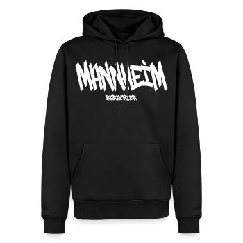 mannheim_barackler - Sweat à capuche Premium bio Homme - noir - Devant - Nico (187cm)