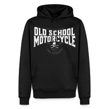 Conception de chopper de moto de moto à l’ancienne - Sweat à capuche Premium bio Homme - noir - Devant - Nico (187cm)