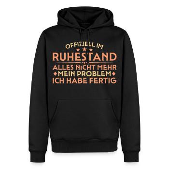 Retraite Adieu Collègue de travail retraité - Sweat à capuche Premium bio Homme - noir - Devant - Nico (187cm)