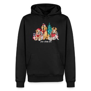 Hunde-Weihnachten - Männer Premium Bio Hoodie - Schwarz - Vorne - Nico (187cm)