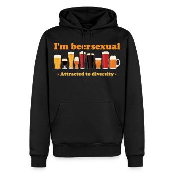 Je suis Beersexual Boire de la bière Amateurs de bière - Sweat à capuche Premium bio Homme - noir - Devant - Nico (187cm)