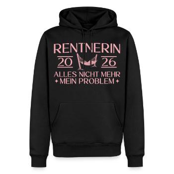 Rentnerin 2026 - Kollegin Abschied Rente - Männer Premium Bio Hoodie - Schwarz - Vorne - Nico (187cm)
