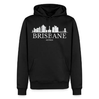 Brisbane Skyline, Brisbane Australie - Sweat à capuche Premium bio Homme - noir - Devant - Nico (187cm)
