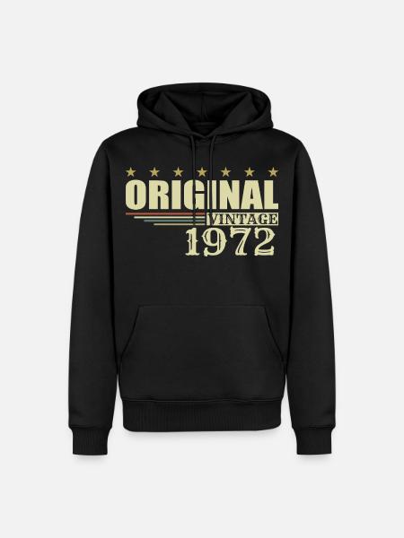 1972 Birthday 1972 - Men’s Premium Organic Hoodie - black