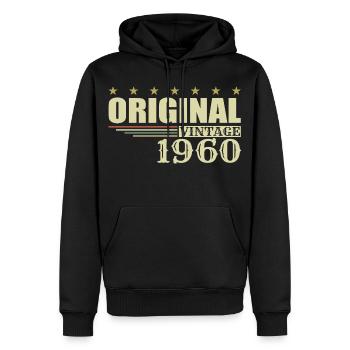 1960 Geburtstag 1960 - Männer Premium Bio Hoodie - Schwarz - Vorne - Nico (187cm)