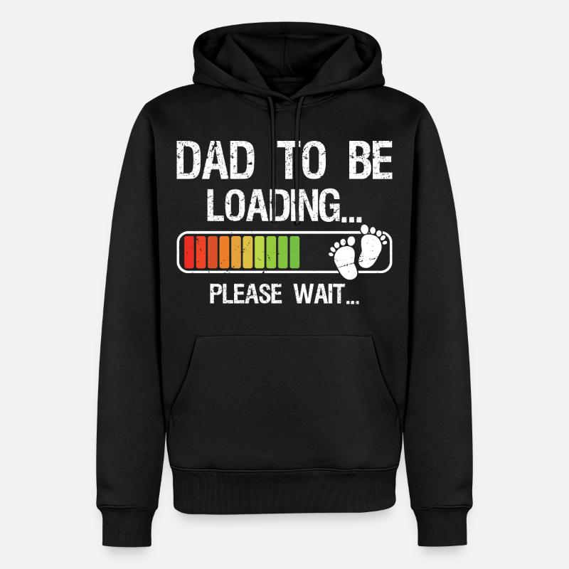Expecting Dad Shirt Gift for Dad-To-Be Loading - Männer Premium Bio Hoodie - Schwarz