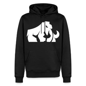 Mammut moderne – un design élégant de l’ère glaciaire - Sweat à capuche Premium bio Homme - noir - Devant - Nico (187cm)