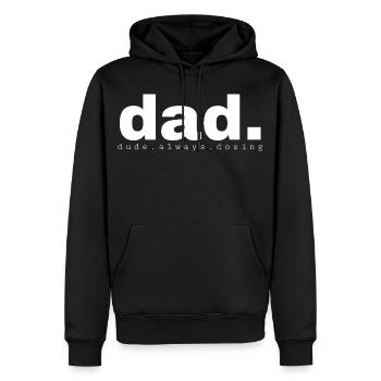 dad. Motiv - Männer Premium Bio Hoodie - Schwarz - Vorne - Nico (187cm)