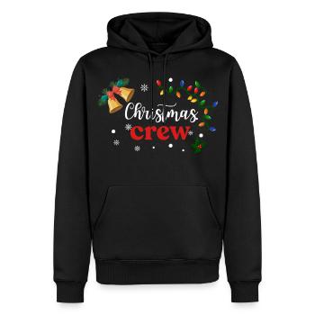 Weihnachts-Crew - Männer Premium Bio Hoodie - Schwarz - Vorne - Nico (187cm)