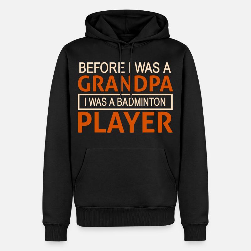 Badminton Papi - Sweat à capuche Premium bio Homme - noir