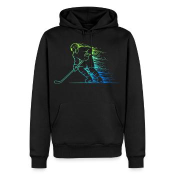 Eishockey Eishockeyspieler Mann - Männer Premium Bio Hoodie - Schwarz - Vorne - Nico (187cm)