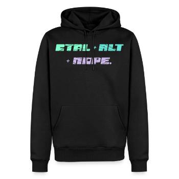 CTRL ALT NOPE - IT Motiv - Männer Premium Bio Hoodie - Schwarz - Vorne - Nico (187cm)