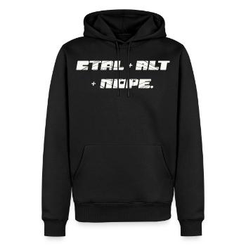 CTRL ALT NOPE - Männer Premium Bio Hoodie - Schwarz - Vorne - Nico (187cm)
