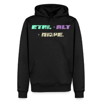 CTRL ALT : Non - Sweat à capuche Premium bio Homme - noir - Devant - Nico (187cm)